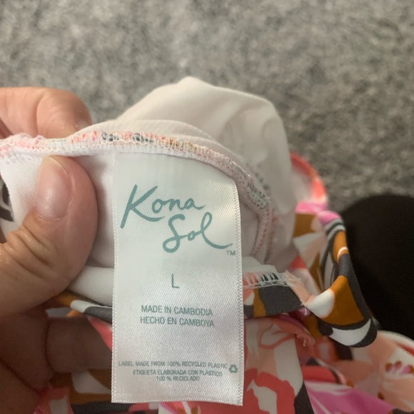 Kona Sol womens one piece floral bathing suit size large - Picture 2 of 6